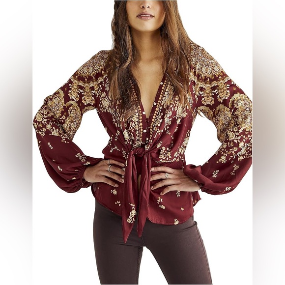 Free People Run Free Tunic in Chocolate Combo size S - Picture 1 of 5